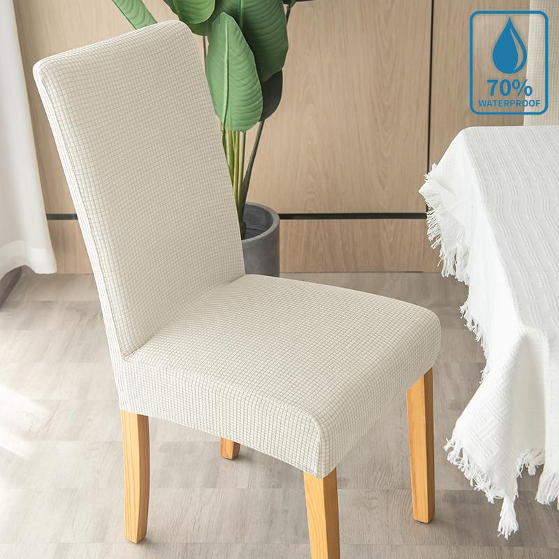 High Back Dining Chair Cover Waterproof Plus Size Adjustable Seat Protector for Kitchen Desk Banquet Home Use