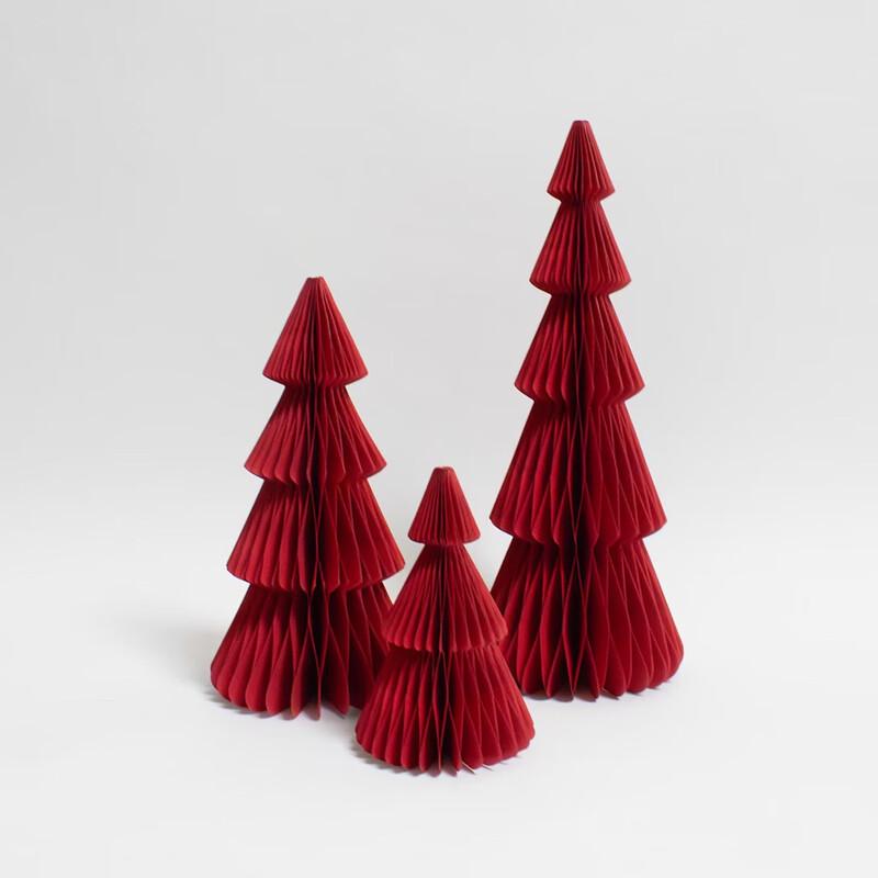 Burgundy Christmas Tree Ornament Set
