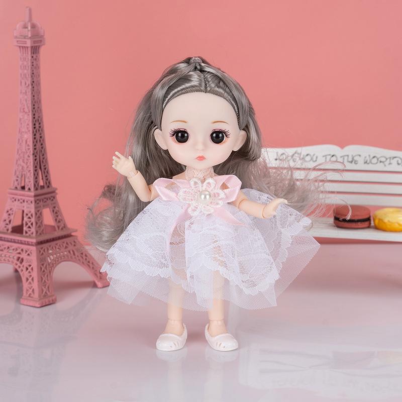 16cm Doll Set Dress Up Girl Toy Princess Doll Play House Birthday Gift Accessories