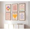 6Pcs Mental Health Wall Art Therapy Office Wall Decor Classroom Poster Motivational Pirational Quotes Pictures Boho Painting Positive Artwork Canvas