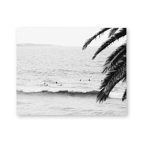 

Pray for Surf Quote Art Print, High Fashion Surf Girl Poster, Beach House Wall Art, Canvas Painting, California Coastal Decor 21X30cm No Frame