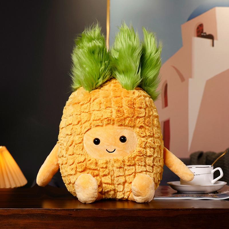 

Wulula Transforms Into Pineapple Doll Cactus Doll Cute Fruits and Vegetables Plush Toy Gift 18cm