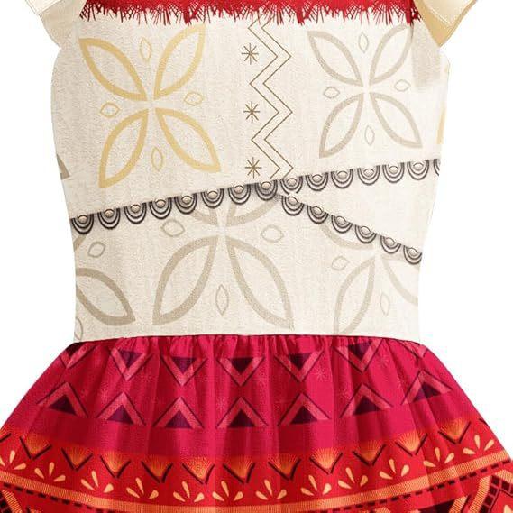 Moana Inspired Girls Fringed Beach Performance Dress