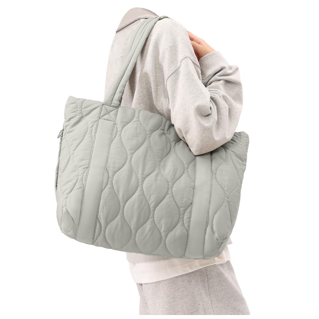 Women's Tote Bag Shoulder Bag Sewing Thread Large Capacity Fashion Advanced Sense Handbag Practical Female's Commuter Laptop Bag