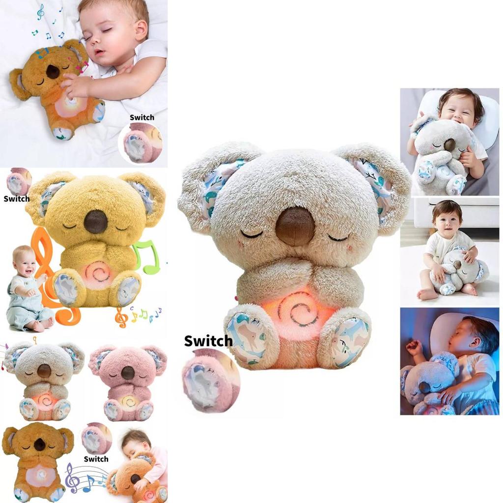 Adorable Pink Koala Sleep Aid Plush Toy With Soothing Music For Babies