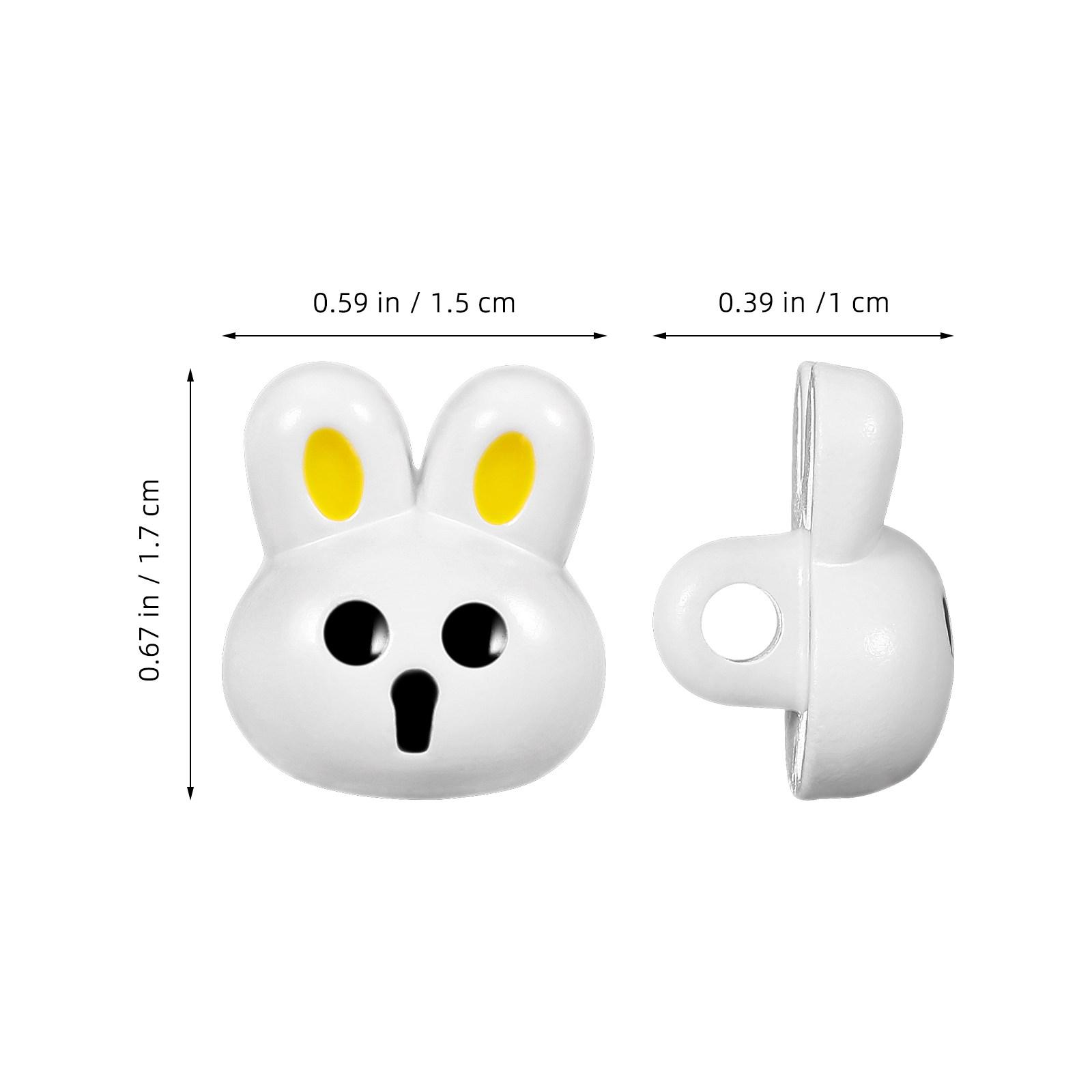 

12Pcs Sewing Buttons Bunny Resin Decorative Clothes Buttons Small Rabbit Button DIY Craft Button Clothes Replacement for Easter білий