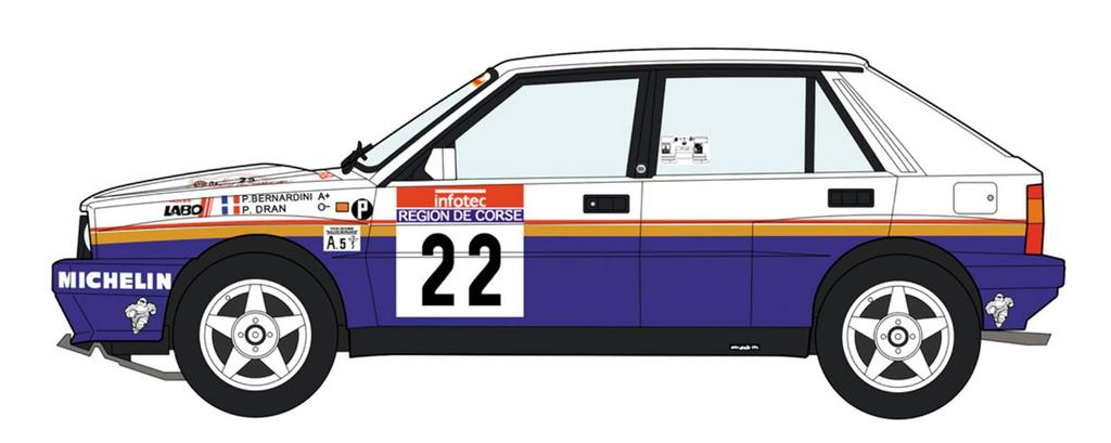 Hasegawa Lancia Delta HF Integrale 16v 1990 Tour De Corse Rally Plastic Model Kit 20573 1/24