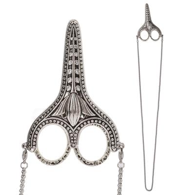 Forbici da Cucito Vintage Catena Argento Bauhinia Acciaio Inossidabile Appuntite Piccole Cucito Ricamo