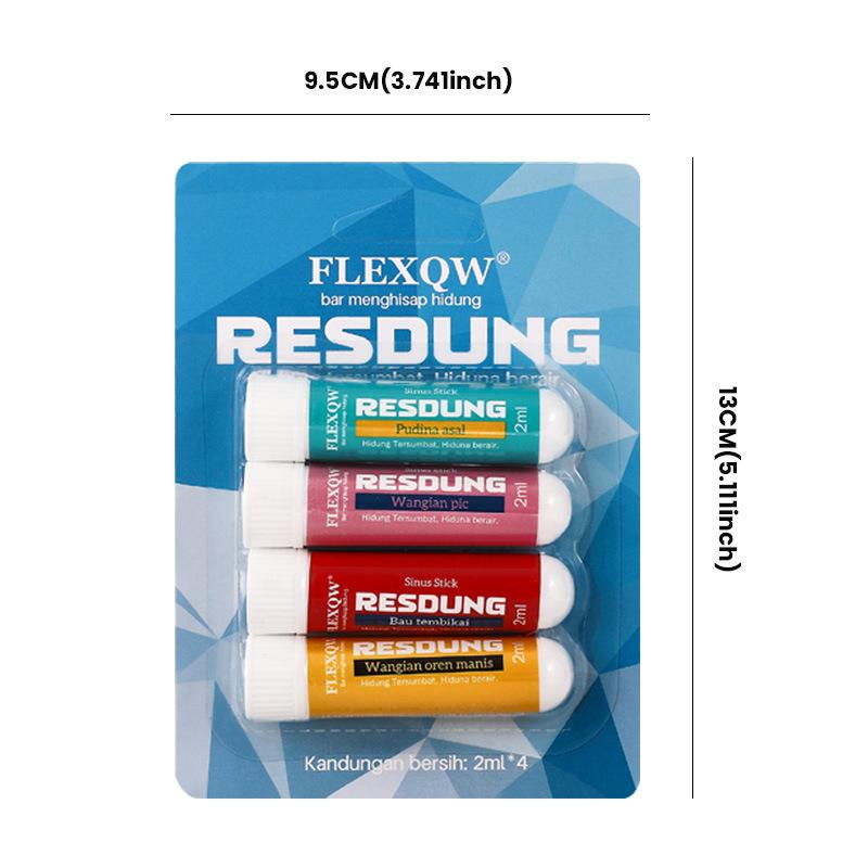 4Pcs Nasal Stick Long Lasting Effect Refreshing Stick Plant Essential Oil Ingredients Nasal Inhalation Cooling Oil