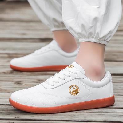 Buty do Tai Chi Jurzhen skóra bydlęca podeszwa buty treningowe męskie buty sportowe do sztuk walki oddychające