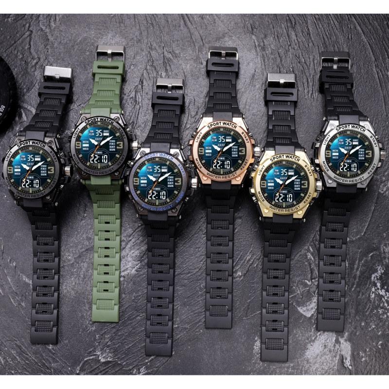 Iron Star Fashion Double Display Men'S Sports Watch Multifunctional Male Student Timing
