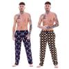 Keanu Herren Loungehose mit Hirsch & Eisbär (Packung mit 2)
