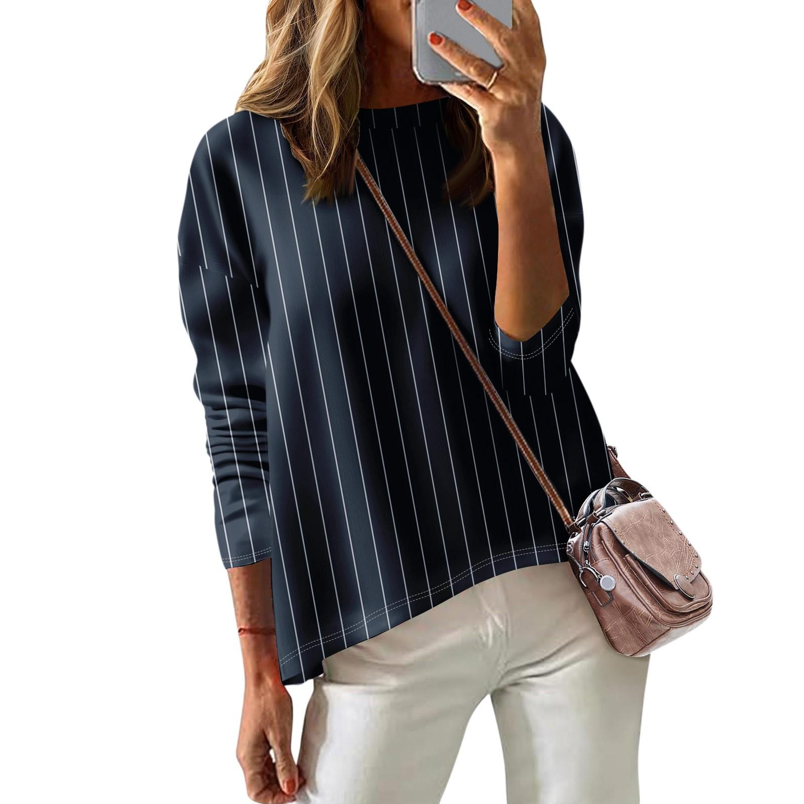 Женская футболка с принтом в полоску — фото 6