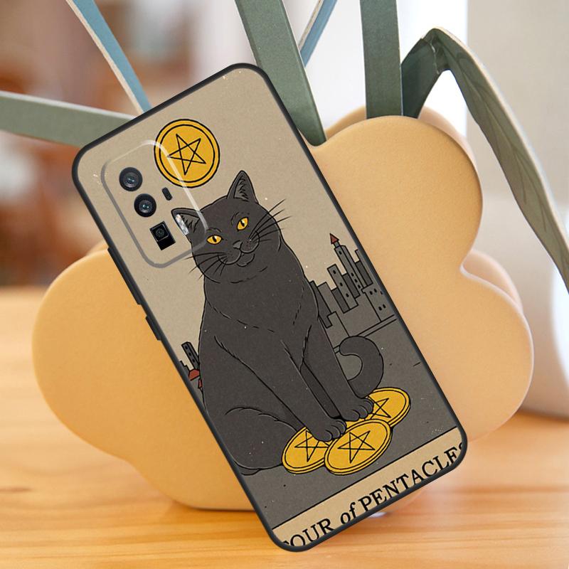 Cats Tarot Witchcraft Case For Xiaomi 14 13 Ultra 11T 12T 13T Pro 12 Lite POCO F6 F5 X6 M6 Pro X5 X3 F3 M5s Cover