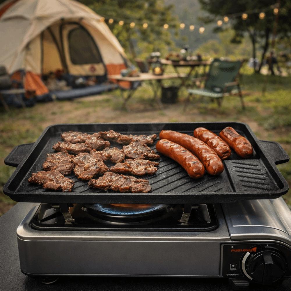 Non-stick Grill Meat Plate Rectangular Barbecue Plate Household Korean-style Barbecue Pan  Outdoor