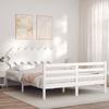 VidaXL Cadre de lit avec tête de lit blanc 140x190 cm bois massif 3195267