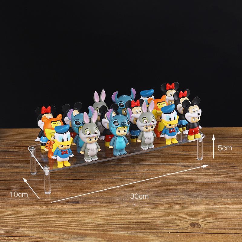 Clear Acrylic Tiered Display Stand for Figurines, Dolls & Jewelry