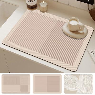 Super Absorbent Mat Exquisite  Kitchen Mat Antiskid Draining Coffee Dish Drying Mat Quick Large Dry Bathroom Drain Pad Tableware