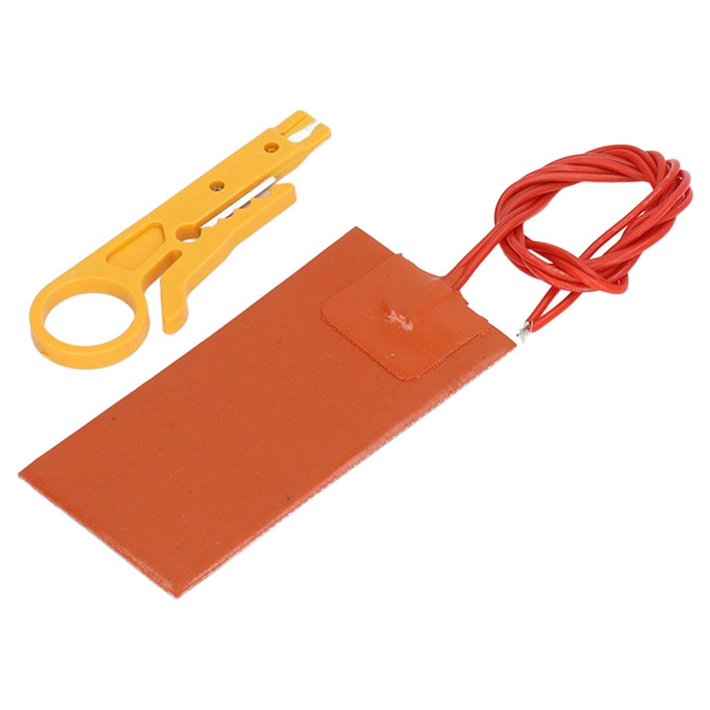 Silicone Rubber Heating Pad Safe High Heat Transfer Efficiency Flexible Heating Mat 12V 15W 250 Celsius