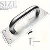Modern Style Handle Sliding Door Pull Silver Stainless Steel Holder Barn Closet For Sliding Doors Wide Base for Enhanced Grip