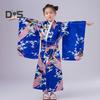 1 sada Dívčí tradiční kimono pyžamo Živé barvy Květinový potisk páv Snadné nošení Pohodlné kimono