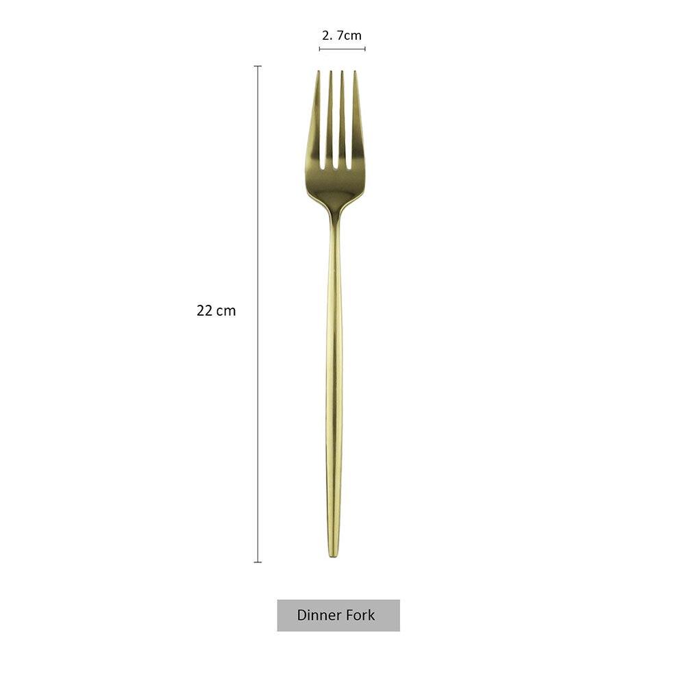 1Pc Dinner Fork Reusable Dinnerware Accessories Stainless Steel Dessert Fork Eco-friendly Kitchen Cutlery Silverware