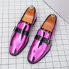Designer New Shiny Glossy Patent Leather Shoes For Men Pointed Monk Strap Loafers Wedding Dress Formal Footwear Zapatos Hombre