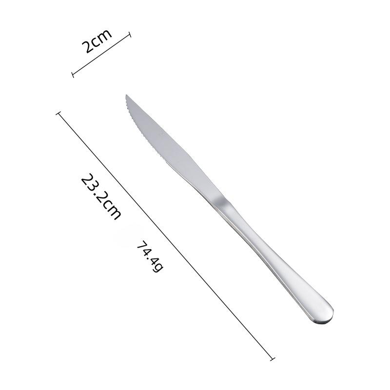 Stainless Steel Western Tableware Household Eating Spoon Hotel Thickened Steak Knife and Fork Western Dessert Coffee Spoon