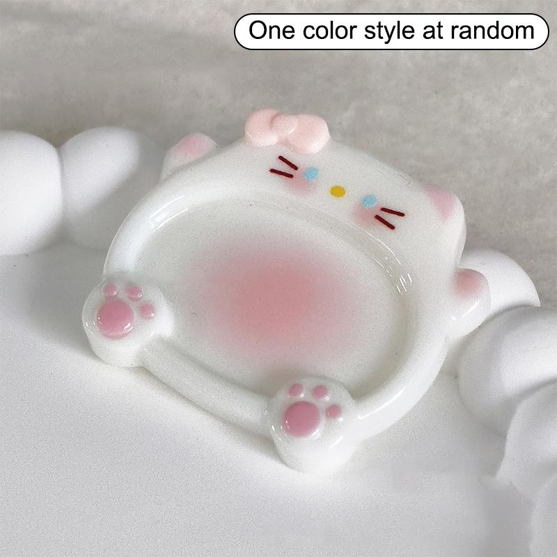 1Pcs New Design Cute Resin Ring Paint Palette Mini Portable Ins Wind Cute Finger Palette Tone Nail Tools Art Supplies