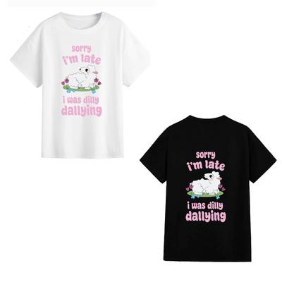 Unisex T-Shirt - Sorry, ich war spät... Herumtrödeln - Lustiges Geschenk Neuheit Meme