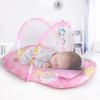 Portable Folding Cute Cartoon Pattern Baby Mosquito Net with Sleeping Pad Pillow