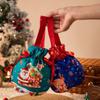1-5Pcs Christmas Handheld Handle Drawstring Bag New Year Party Holiday Snacks Jewelry Snacks Christmas Eve Apple Storage Bag