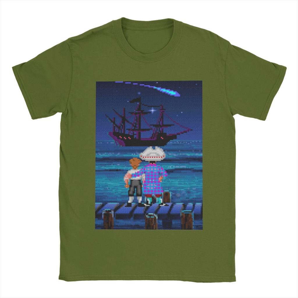 Monkey Island Guybrush and Stan Tee Shirt for Men Women Fashion T Shirts  100% Cotton Clothing