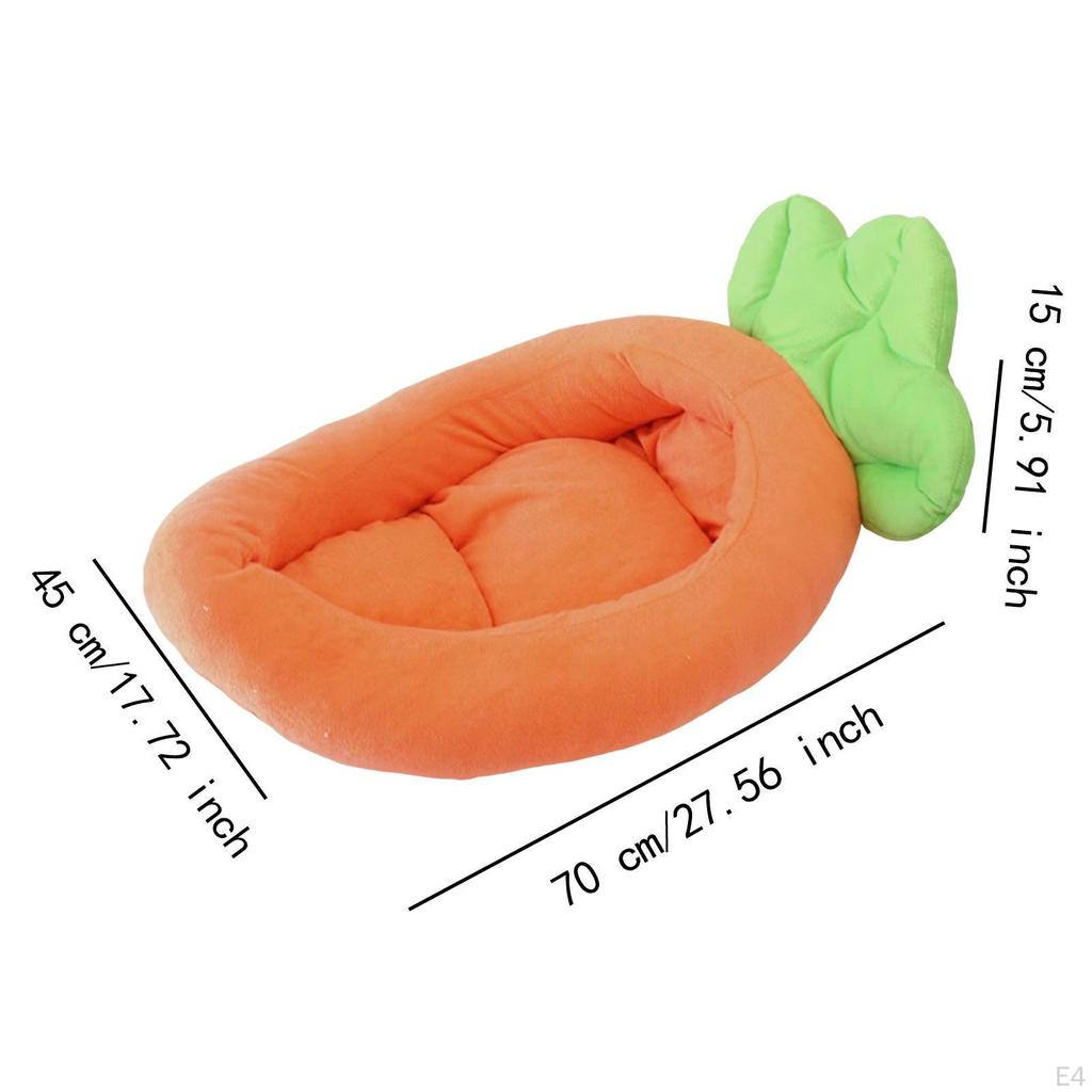 Dog Bed Cat Carrot Shape Breathable Machine Washable,Comfortable,for Small To Medium Pets Soft