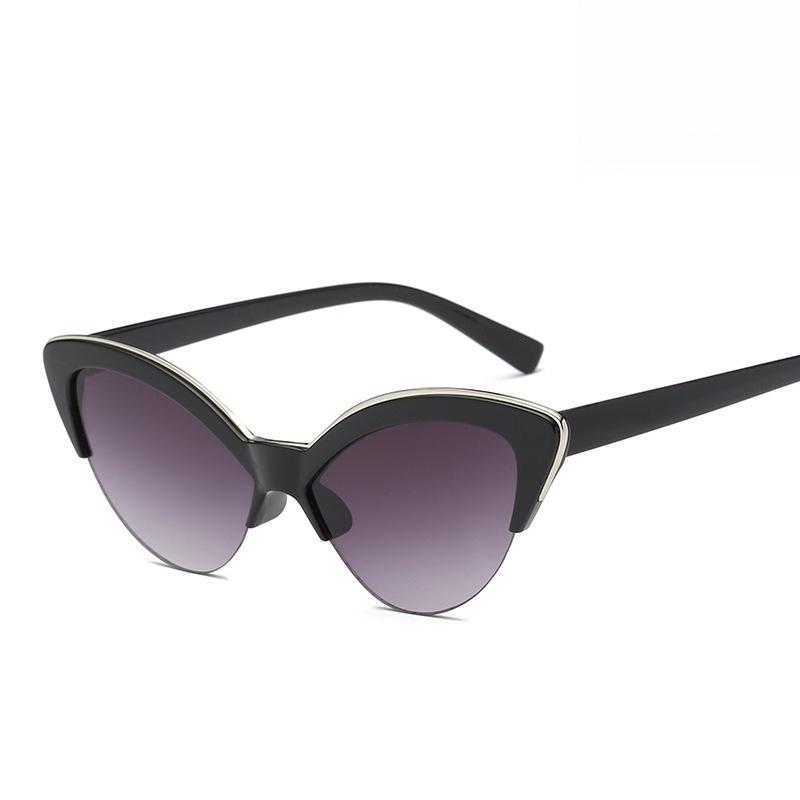 Vintage Cat Eye Sunglasses Women Designer Metal UV400 Mirror Classic Retro Oculos De Sol Feminino