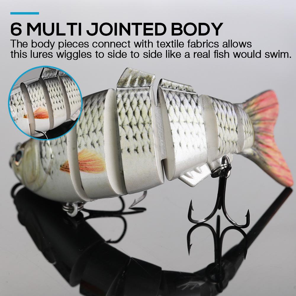 Set of 3 Artificial Baits Kit 10cm 17g Sinking Swimbait Crankbaits Premium Wobbler Lures for Pike Fishing