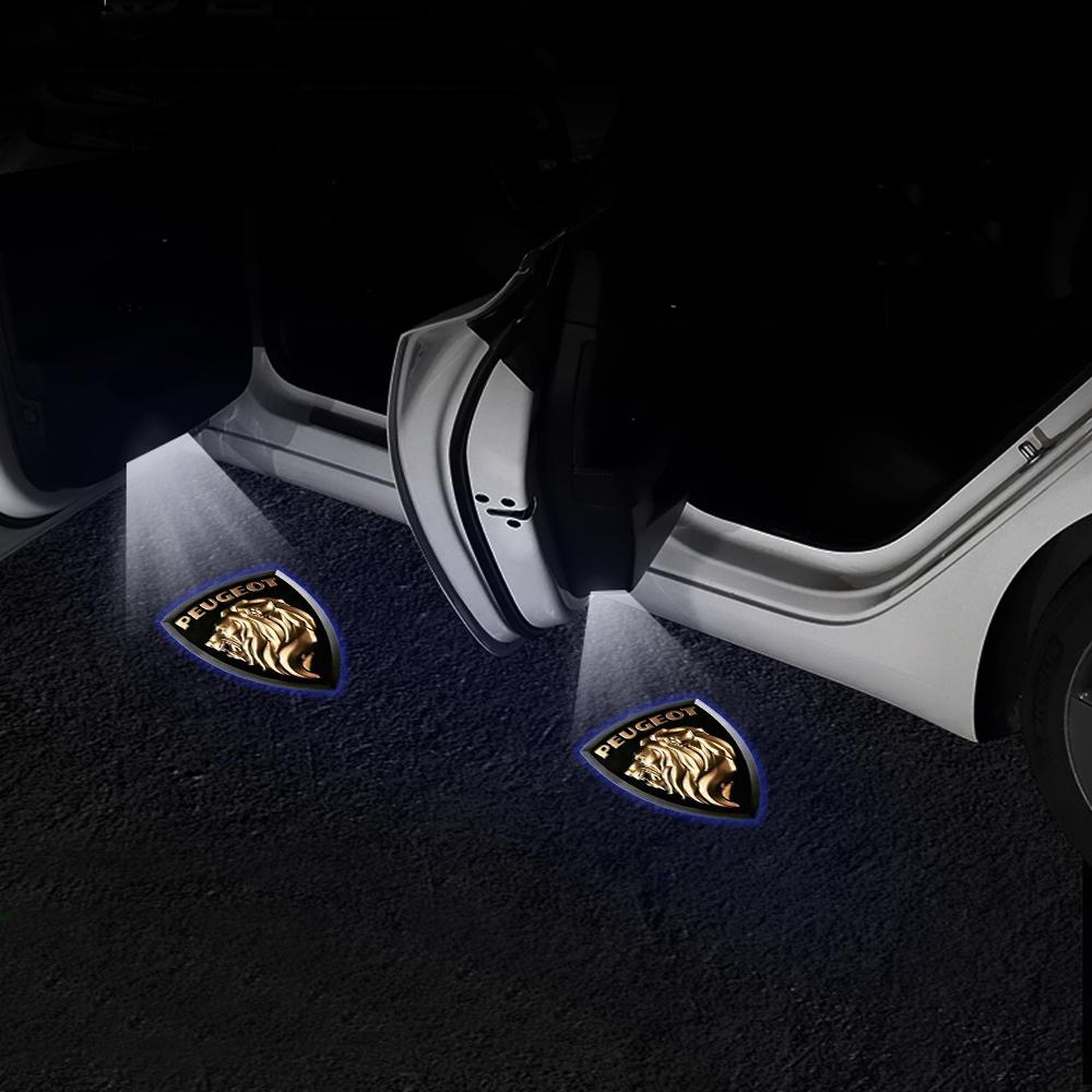 2pcs/set LED Car Door Welcome Lights Auto Laser Projector Light For Peugeot 407 CRZ 508 2010 2011 Auto Accessories