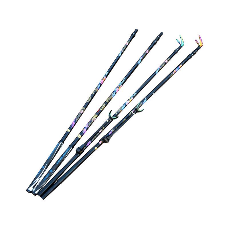 Retractable Carbon Fishing Rod Landing Net Stand