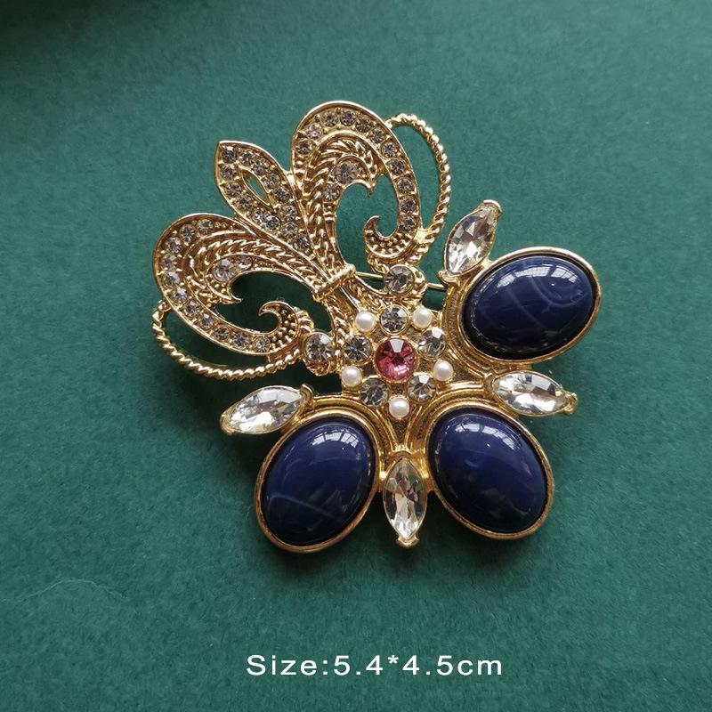 Colorful Baroque Pearl Gem Enamel Brooch Pin