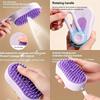 3-in-1 Steam Pet Grooming Brush - USB Rechargeable, Foldable Cat & Dog Beauty Tool with Silicone Bristles, Ideal for Long & Short Hair,
