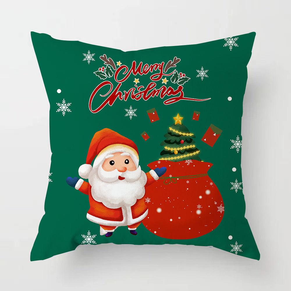 

Christmas Pillow Double-sided Christmas Decoration Pillow Red Festive Holiday Pillow Indoor Living Room Sofa Cushion flannel 45x45cm double-sided [without pillow core]