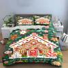 Gingerbread House and Snowman. Bedding Sets Duvet Cover Sets Duvet Covers Pillowcases(1 * Duvet Cover 2 * Pillowcases Without Duvet Insert)