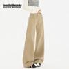Beautiful Wardrobe Women's American Khaki Straight Wide-Leg Denim Jeans