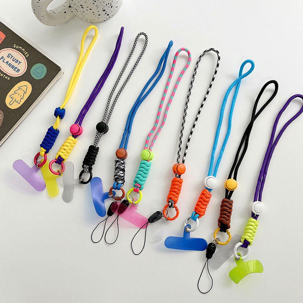 Mobile Phone Lanyard Adjustable Reusable Neck Hanging Rope with Hook Microfiber Safety Straps Accessory Picnic Running Type 9