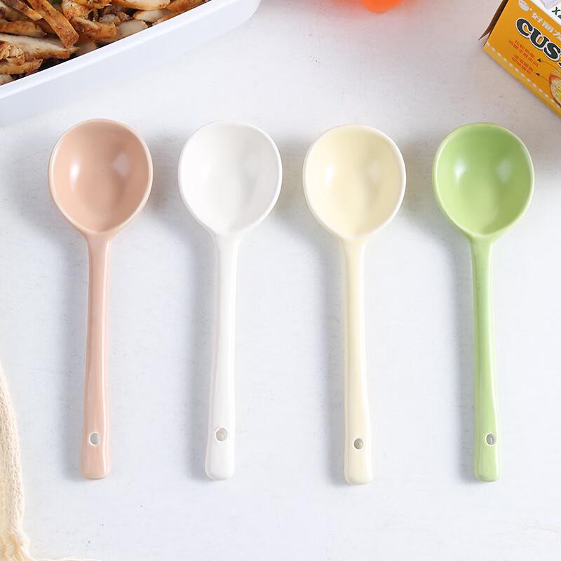 

Beiyou Irregular Japanese Ceramic Long-Handle Spoon Set