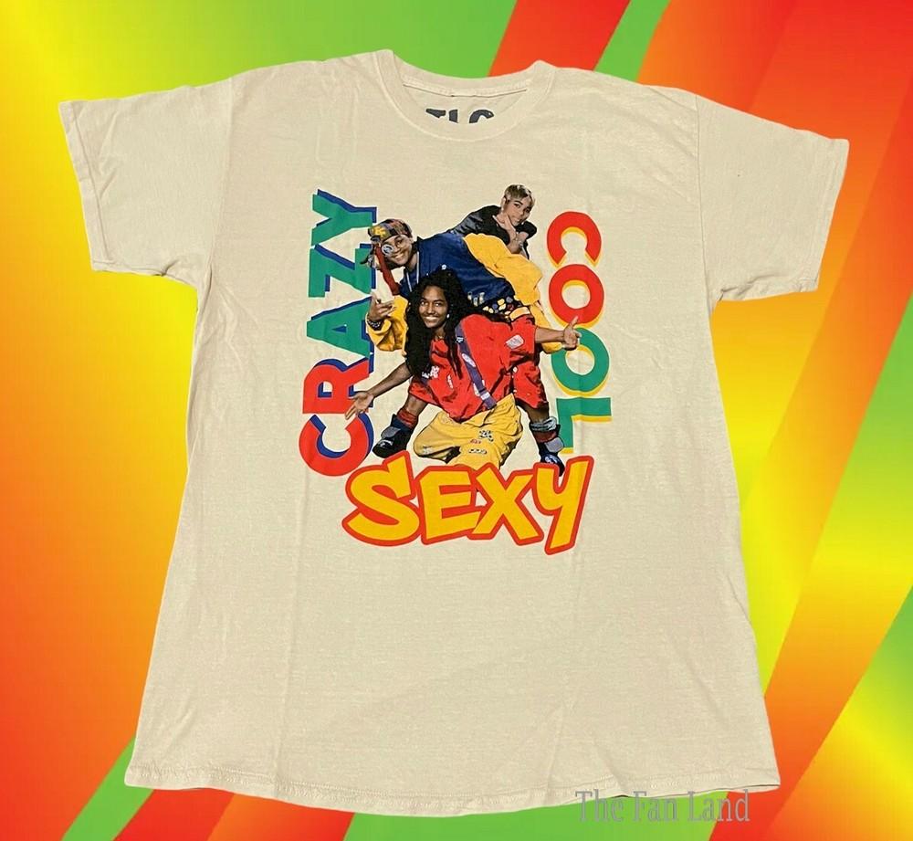 

New TLC Crazy Sexy Cool 1994 Cream Vintage Throwback Mens Unisex T-Shirt XXXXL