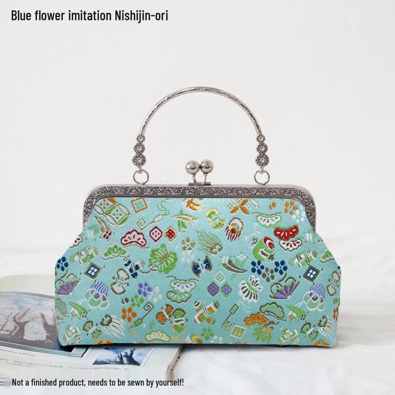 Short Style Handbag Material Kit - Handmade, Multiple Styles, Square Clasp Bag, Includes 20 Needles