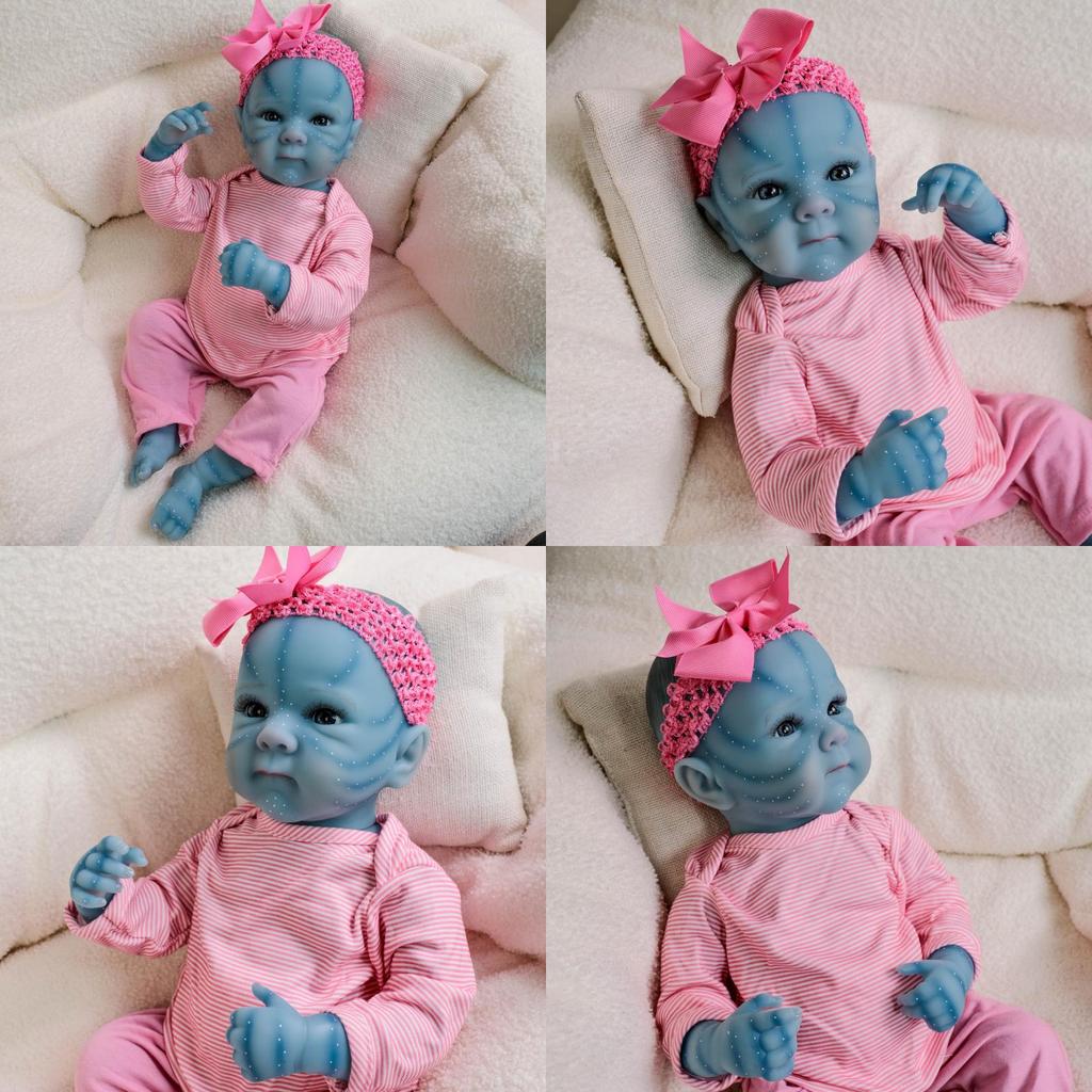 Bambola Avatar in silicone da 45 cm con dettagli dipinti a mano per collezionisti