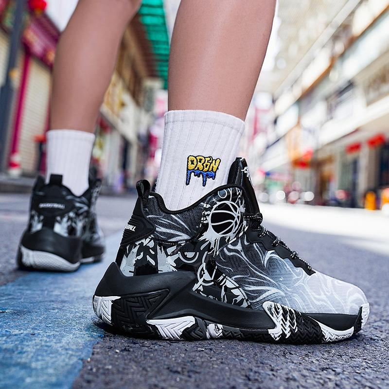 2025 Extra Stora Basketbollskor för Stora Fötter - Trendiga Sneakers för Ungdomstävling & Träning