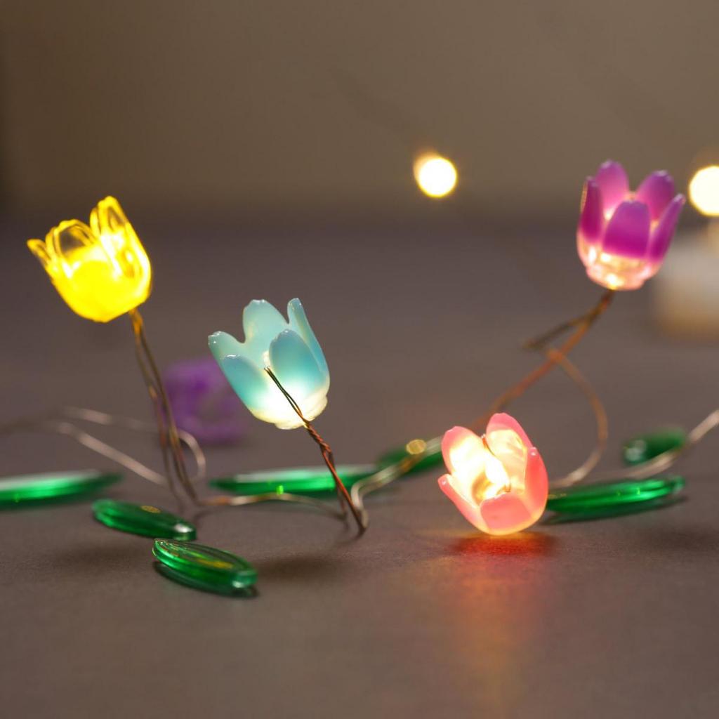 Silicone Tulip Flower Sea Night Light Mold - DIY Epoxy 3D Ornaments
